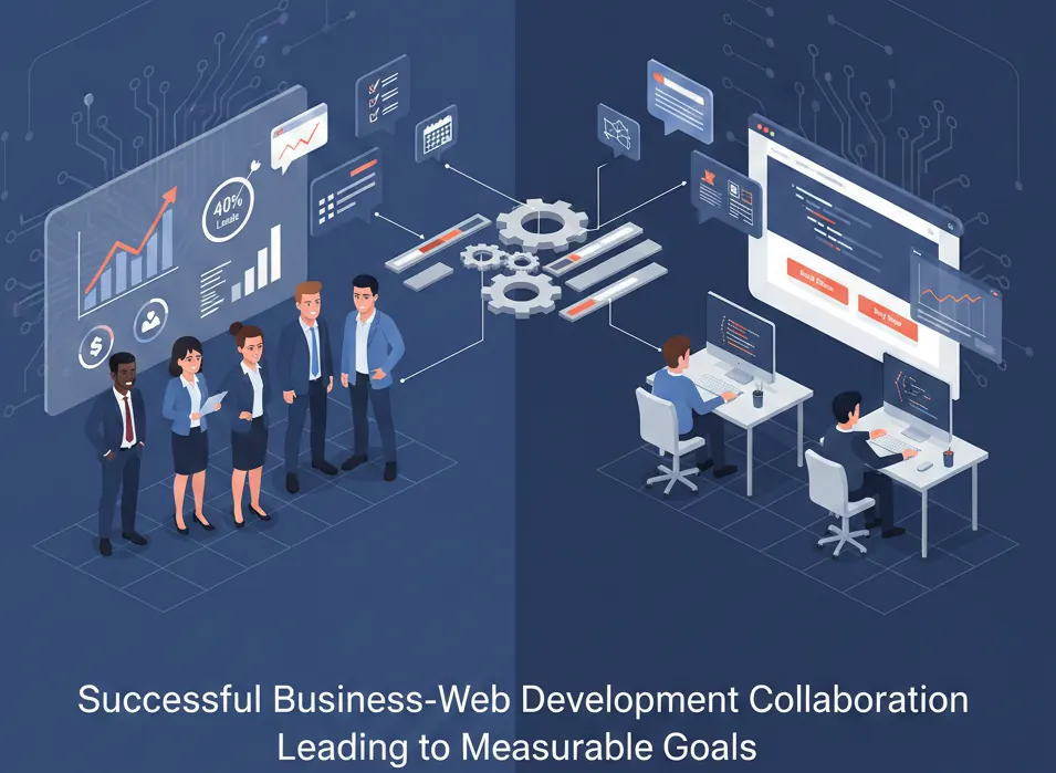 Working with a web development team to plan and manage a business website