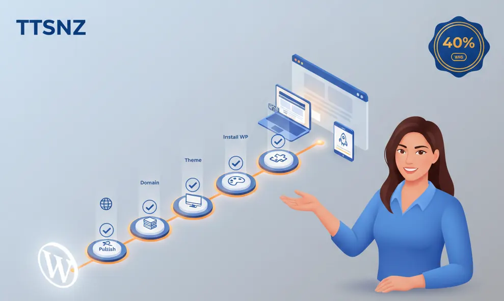 WordPress website builder overview illustration