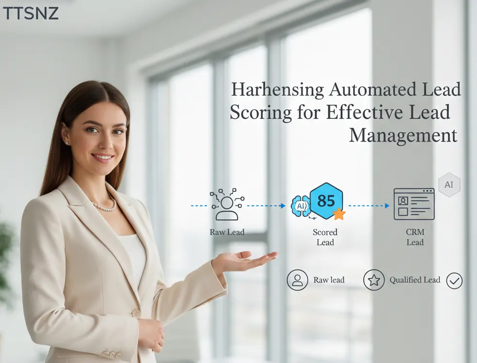 Dashboard illustrating automated lead scoring ranking incoming leads