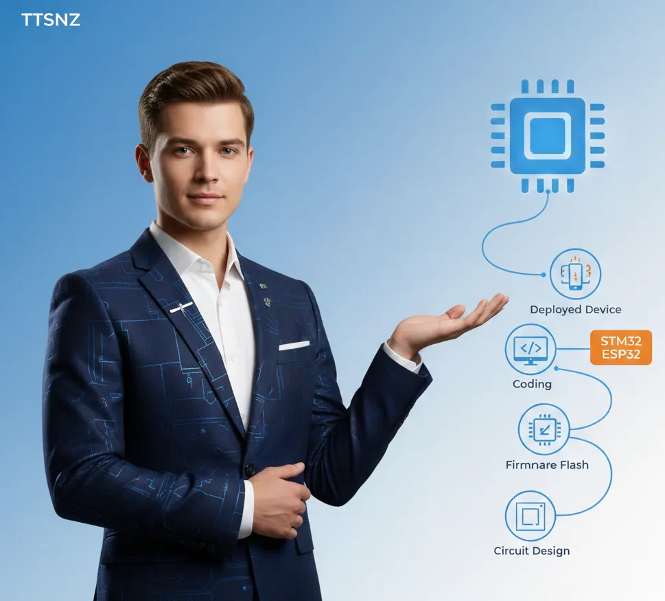 Microcontroller programming for STM32 and ESP32 embedded devices