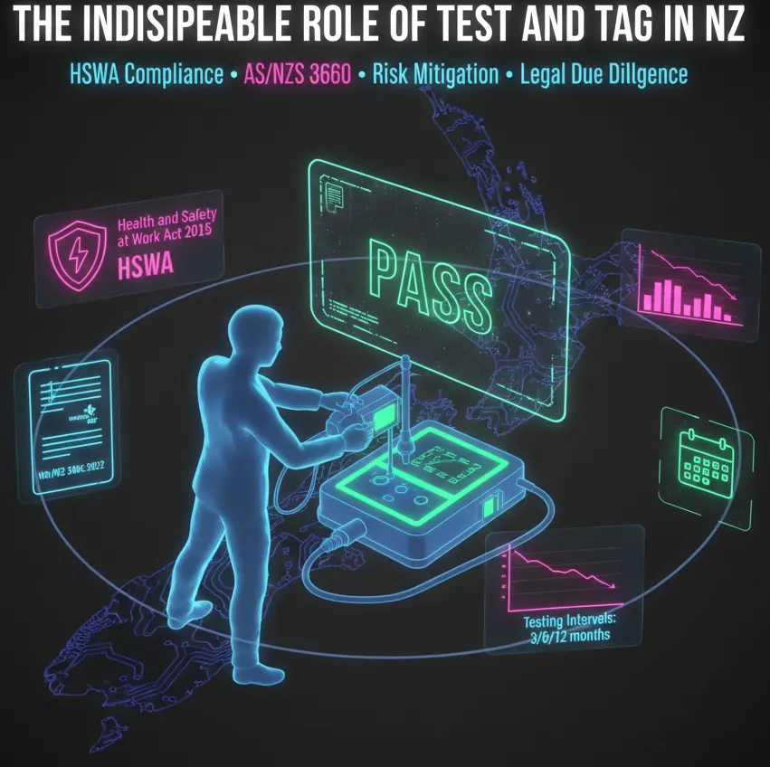 Test and Tag electrical safety process in New Zealand