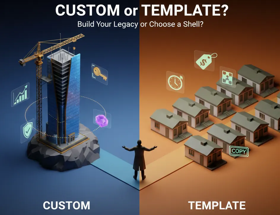Custom website development vs templates comparison