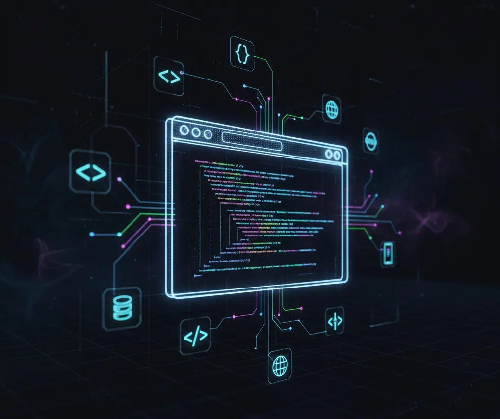 Web development on screen